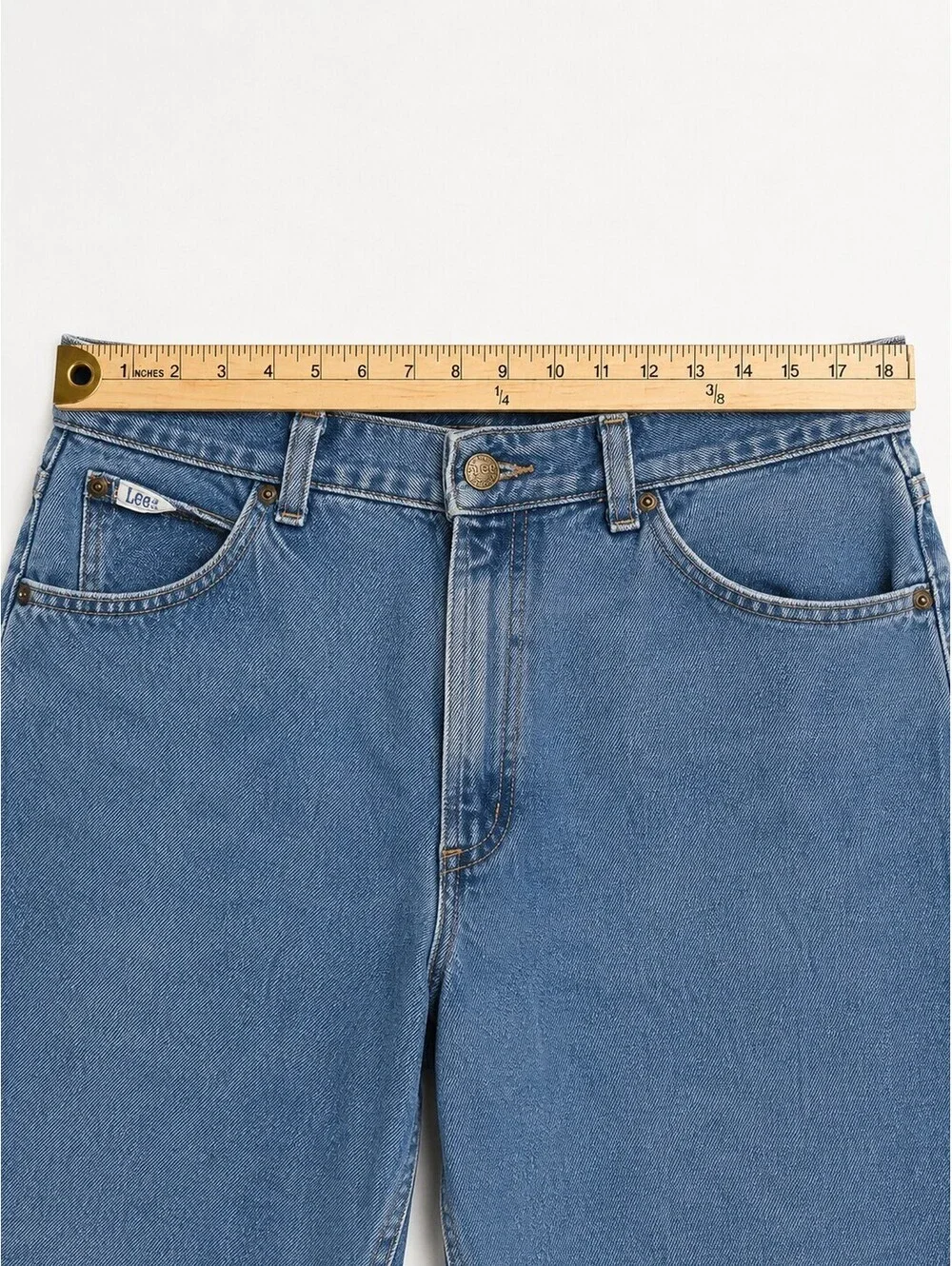 Lee Classic Blue Denim Jeans - Relaxed Fit Straight Leg